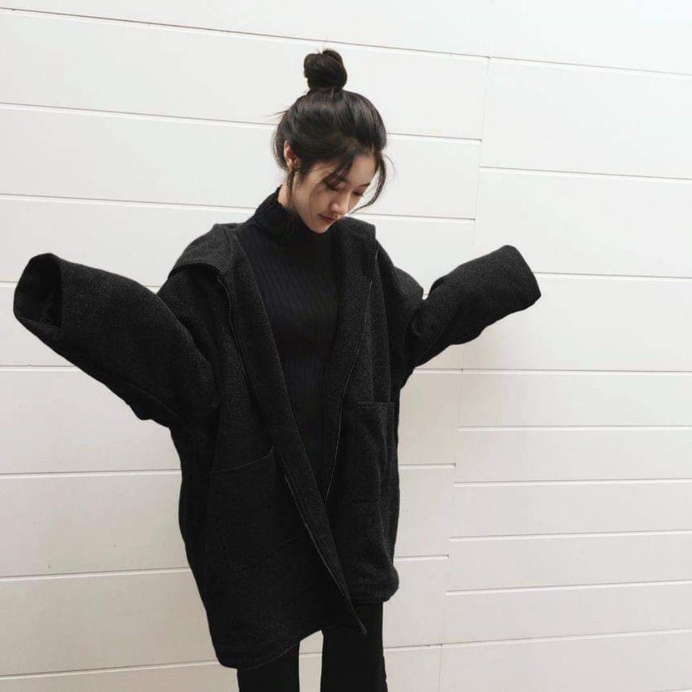 Oversized hooded jacket/coat
